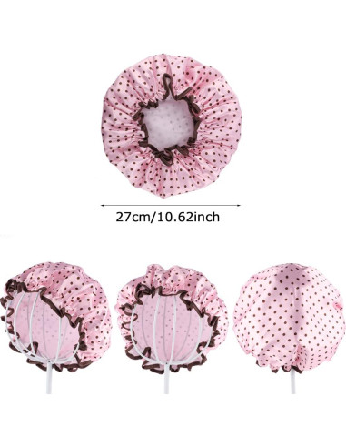Gorro de Ducha Reutilizable Doble Capa Pengxiaomei - 4 Pcs