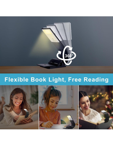 Luz de Libro Vekkia con Marcador y Brillo Ajustable