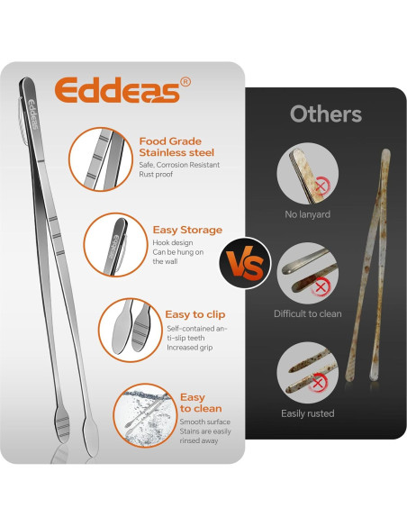 Set de 3 Pinzas de Cocina Eddeas Acero Inoxidable 20-30 cm Set de 3 Pinzas de Cocina Eddeas Acero Inoxidable 20-30 cm