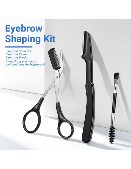 Kit de Cejas TsMADDTs 8 en 1 con Tijeras, Pinzas y Afeitadora Kit de Cejas TsMADDTs 8 en 1 con Tijeras, Pinzas y Afeitadora