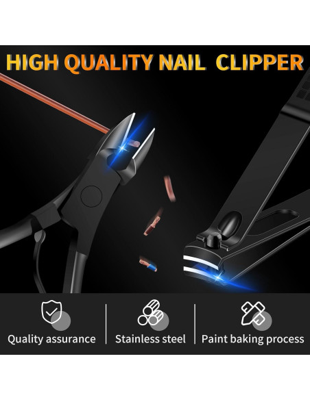 Kit de Manicura 16 en 1 BLESWIN Acero Inoxidable Negro Kit de Manicura 16 en 1 BLESWIN Acero Inoxidable Negro