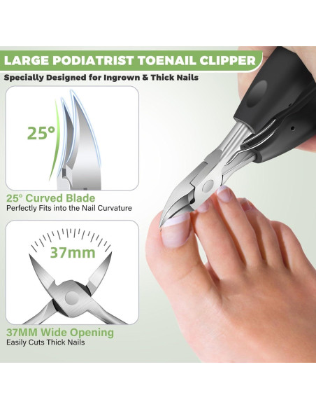 Cortauñas Ergonomicos para Uñas Gruesas HANDWENG - Set 6 Piezas Cortauñas Ergonomicos para Uñas Gruesas HANDWENG - Set 6 Piezas