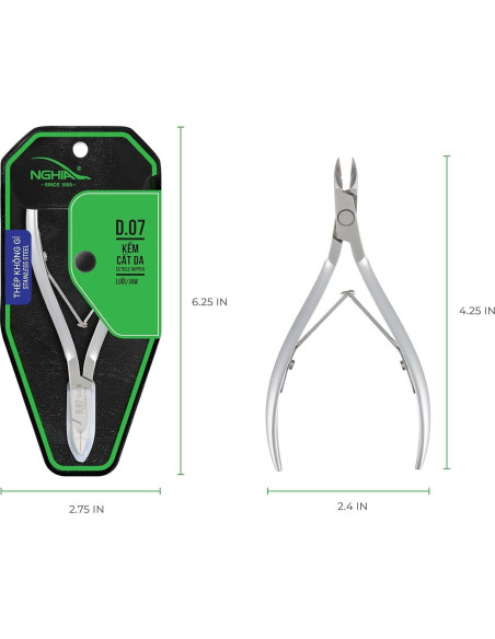 Cortaúñas NGHIA D-07 Mandíbula 12 Acero Inoxidable Ergonómico Cortaúñas NGHIA D-07 Mandíbula 12 Acero Inoxidable Ergonómico