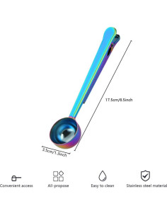 Juego de 5 cucharas medidoras de acero inoxidable LELE LIFE 15ml 2