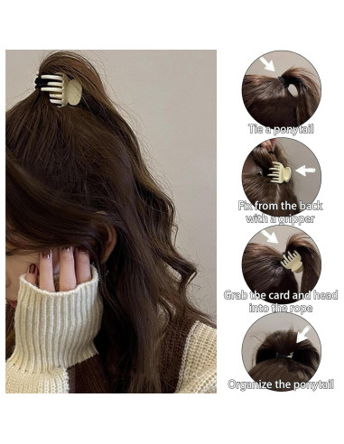 Pinzas para Cabello Drnytunk, 12 Piezas 3.81 cm Antideslizantes