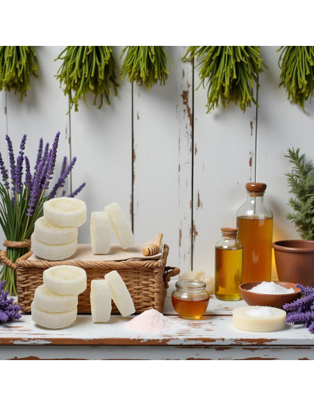 10 Rodajas de Luffa Natural Exfoliante para Jabón - GANPUB 10 Rodajas de Luffa Natural Exfoliante para Jabón - GANPUB