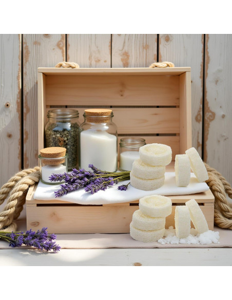 10 Rodajas de Luffa Natural Exfoliante para Jabón - GANPUB 10 Rodajas de Luffa Natural Exfoliante para Jabón - GANPUB
