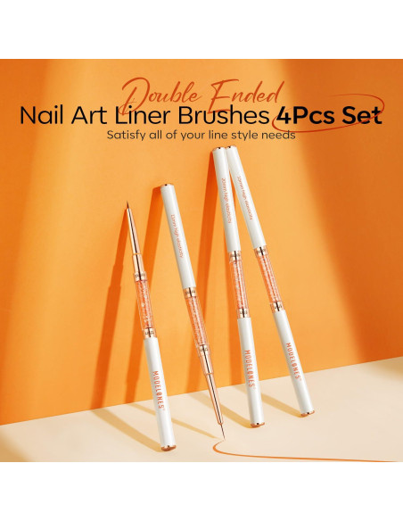 Kit de Pinceles para Arte de Uñas Modelones 7/11/15/20mm Kit de Pinceles para Arte de Uñas Modelones 7/11/15/20mm