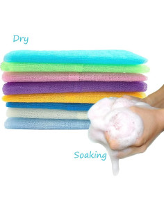 8 Paños Exfoliantes de Baño Cshangzei 90 cm Nylon Variados 2