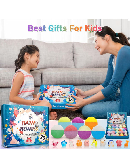 Set de 20 Bombas de Baño GDXINYES con Juguetes Sorpresa 5cm Set de 20 Bombas de Baño GDXINYES con Juguetes Sorpresa 5cm