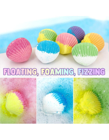 Juego de 9 Bombas de Baño Orgánicas Magic Shell con Pulseras