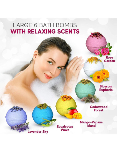 Juego de Bombas de Baño Orgánicas Relaxcation - 6 Aromas Naturales Juego de Bombas de Baño Orgánicas Relaxcation - 6 Aromas Naturales