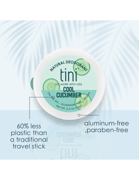 Desodorante TINI Naturals Mini Viaje Unisex 4x11.34g Pepino Fresco Desodorante TINI Naturals Mini Viaje Unisex 4x11.34g Pepino Fresco