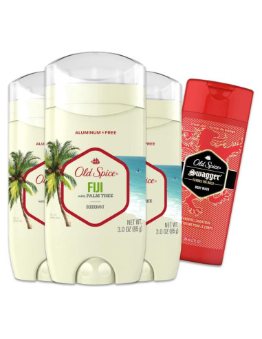 Desodorante Old Spice Sin Aluminio 85 g Fiji + Coco Paquete 4