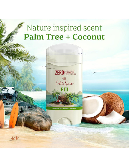 Desodorante Old Spice Sin Aluminio 85 g Fiji + Coco Paquete 4 Desodorante Old Spice Sin Aluminio 85 g Fiji + Coco Paquete 4