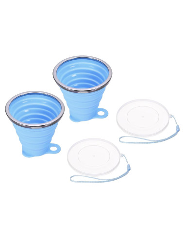 Taza Plegable de Viaje PATIKIL 270mL Azul - 2 Paquetes