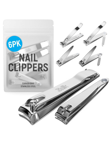 Cortadores de Uñas ZALIK Acero Inoxidable 6 Piezas