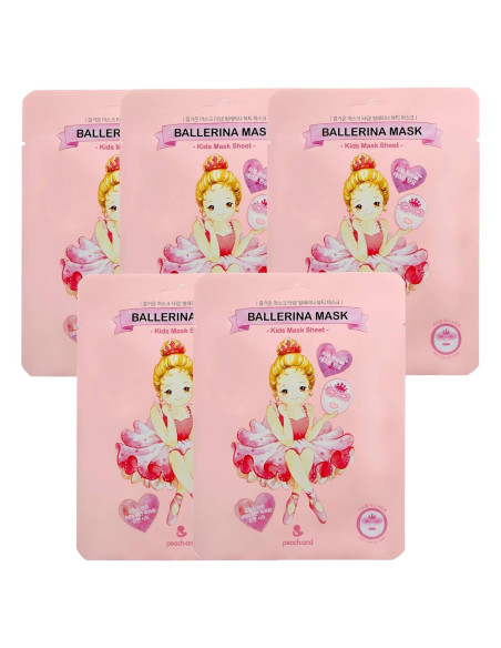 Máscara Facial Ballerina para Niños 100% Algodón 5 Piezas Máscara Facial Ballerina para Niños 100% Algodón 5 Piezas