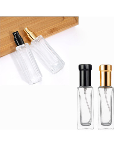 8 Botellas de Spray de Perfume AGENIZ 10ml Vidrio Dorado