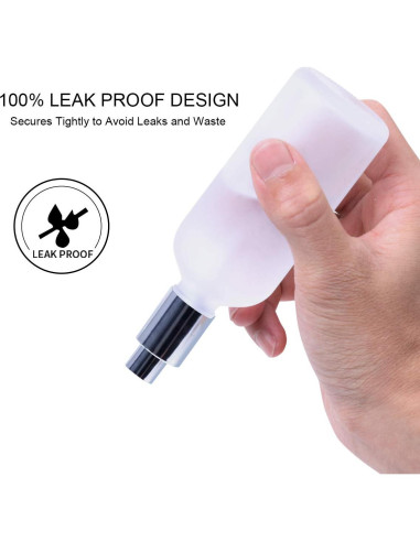 Botellas de Spray de Vidrio Esmerilado 100ml - 2 Pack con Accesorios