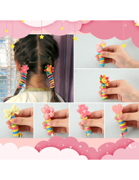 Lazos de Pelo Espirales Coloridos JUNEBRUSHS - 6 Estilos Lazos de Pelo Espirales Coloridos JUNEBRUSHS - 6 Estilos