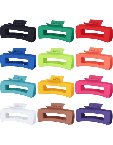 Pinzas Jumbo para Cabello Grueso Sisiaipu - 12 Piezas 10.41 cm