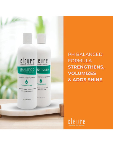 Champú Voluminizador Hipoalergénico Cleure 340 ml - Sin Fragancia