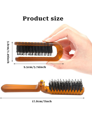 Cepillo de Cabello Plegable Sliverdew Mini 17.8x2.5cm para Viaje