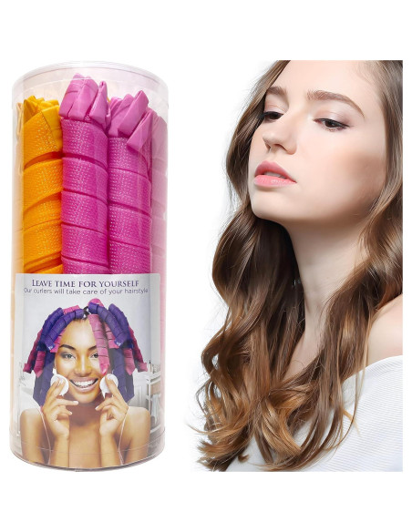 50 Rulos de Pelo Espiral Sin Calor MC-MAGIC CURLER 55.88 cm 50 Rulos de Pelo Espiral Sin Calor MC-MAGIC CURLER 55.88 cm