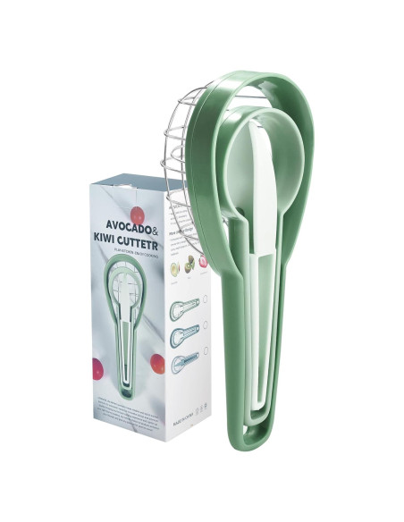 Cortador de Aguacate 3 en 1 XIOQINE con Cuchillo para Kiwi Cortador de Aguacate 3 en 1 XIOQINE con Cuchillo para Kiwi