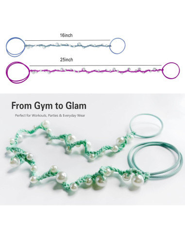 Tiras de Cabello en Espiral SISYOUP Aqua 63.5 cm Sin Daño