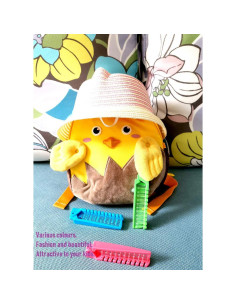 Juego de 3 Cepillos de Viaje Plegables FonteeUS - Verde/Rosa/Azul 2