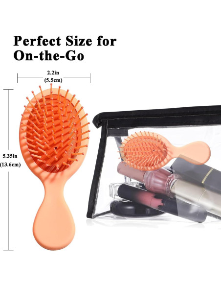 Paquete de 12 Mini Cepillos Húmedos AESPAKO para Cabello Paquete de 12 Mini Cepillos Húmedos AESPAKO para Cabello