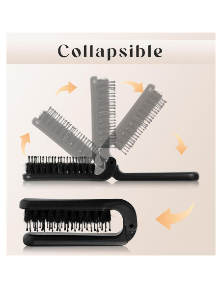 Cepillo de Pelo Plegable ValueBargain Mini Cerda Jabalí 15cm Cepillo de Pelo Plegable ValueBargain Mini Cerda Jabalí 15cm