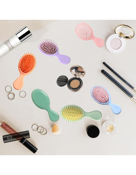 Paquete de 12 Mini Cepillos Húmedos AESPAKO para Cabello Paquete de 12 Mini Cepillos Húmedos AESPAKO para Cabello