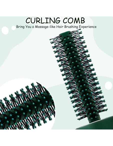 Cepillo Redondo de Viaje CANIPHA para Cabello Rizado y Liso Verde Cepillo Redondo de Viaje CANIPHA para Cabello Rizado y Liso Verde