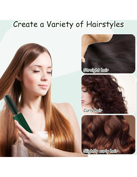 Cepillo Redondo de Viaje CANIPHA para Cabello Rizado y Liso Verde Cepillo Redondo de Viaje CANIPHA para Cabello Rizado y Liso Verde