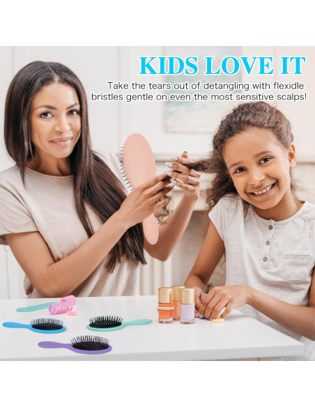 Nuenen 6 Pcs Cepillos Desenredantes de Viaje para Cabello Nuenen 6 Pcs Cepillos Desenredantes de Viaje para Cabello