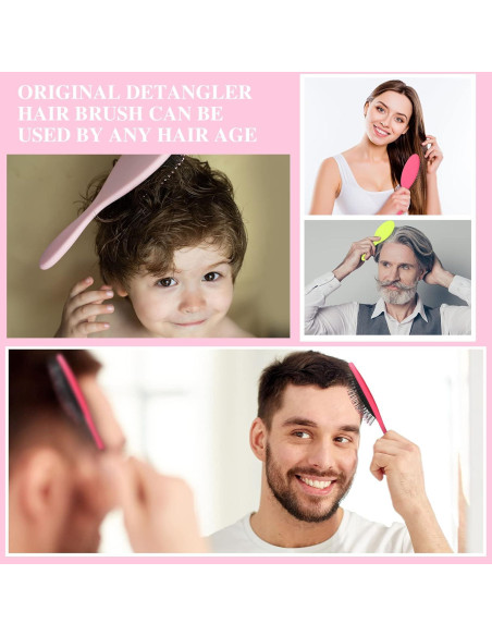 Nuenen 6 Pcs Cepillos Desenredantes de Viaje para Cabello Nuenen 6 Pcs Cepillos Desenredantes de Viaje para Cabello
