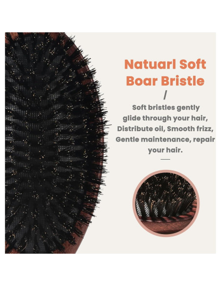 Cepillo de Cerdas de Jabalí BRUSHZOO para Cabello Fino 12cm Cepillo de Cerdas de Jabalí BRUSHZOO para Cabello Fino 12cm
