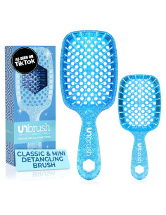 Cepillos Desenredantes FHI Heat UNbrush DuoFlex Azul 191g