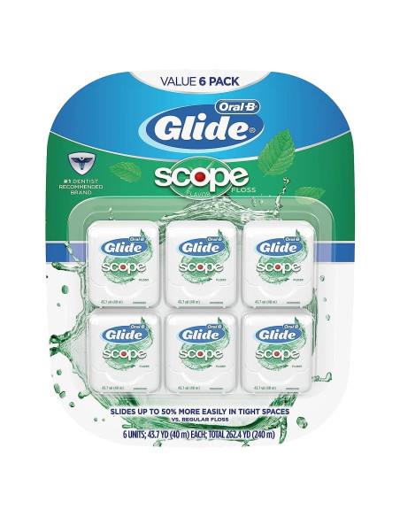 Hilo Dental Oral-B Glide Sabor Scope 40m - Paquete de 6 Hilo Dental Oral-B Glide Sabor Scope 40m - Paquete de 6