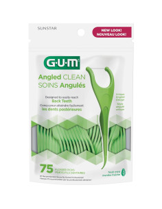 Palillos de Hilo Dental Angulados GUM 75 Unidades Sabor Menta 2