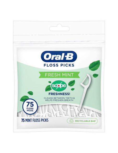 Palillos de Hilo Dental Oral-B Menta Fresca 450 Unidades Palillos de Hilo Dental Oral-B Menta Fresca 450 Unidades