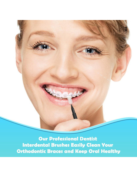 120 Cepillos Interdentales MAPVOLUT para Cuidado Oral Negro 120 Cepillos Interdentales MAPVOLUT para Cuidado Oral Negro