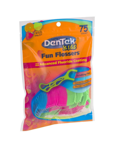 Palillos de Hilo Dental para Niños DenTek Sabor Fruta Silvestre 75 Unidades