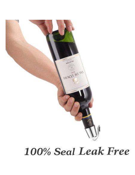 Juego de 2 Tapones de Vino ERHIRY Acero Inoxidable con Silicona Juego de 2 Tapones de Vino ERHIRY Acero Inoxidable con Silicona