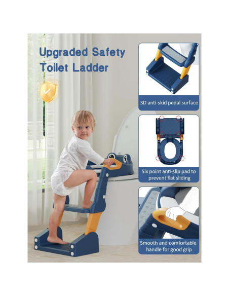 Asiento de Entrenamiento para Baño ROUTTOON Azul 2 en 1 Asiento de Entrenamiento para Baño ROUTTOON Azul 2 en 1