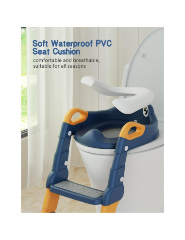 Asiento de Entrenamiento para Baño ROUTTOON Azul 2 en 1