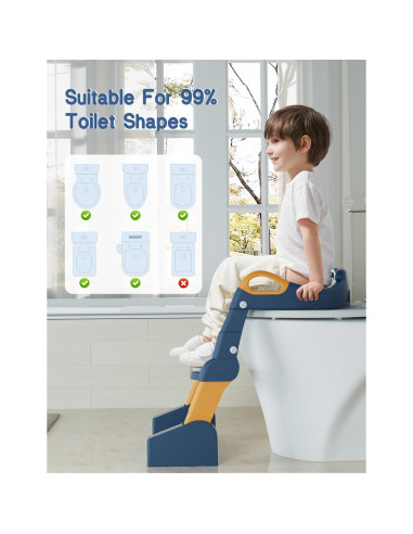 Asiento de Entrenamiento para Baño ROUTTOON Azul 2 en 1